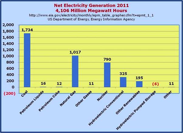 Net Electricity Generation 2011