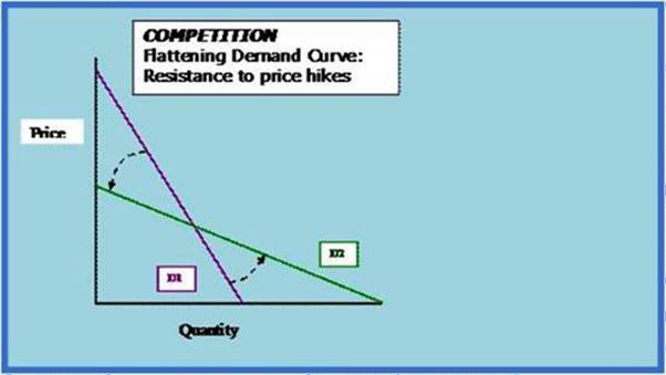 Competition Flattening Demand Curve